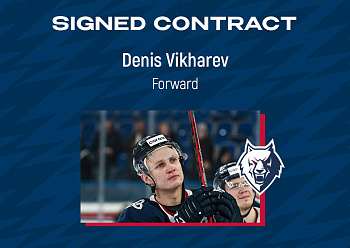 NEFTEKHIMIK HAVE RE-SIGNED FORWARD DENIS VIKHAREV TO A ONE-YEAR CONTRACT